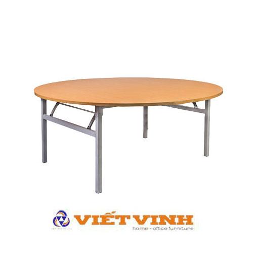 Bàn BG07K18 mặt tròn gấp không ngăn - Nội thất Văn phòng Viết Vinh