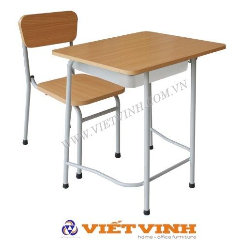 BÀN GHẾ HỌC SINH, PTTH, ĐẠI HỌC, CAO ĐẲNG, THCN THEO THÔNG TƯ - BHS107-3 - GHS107-3