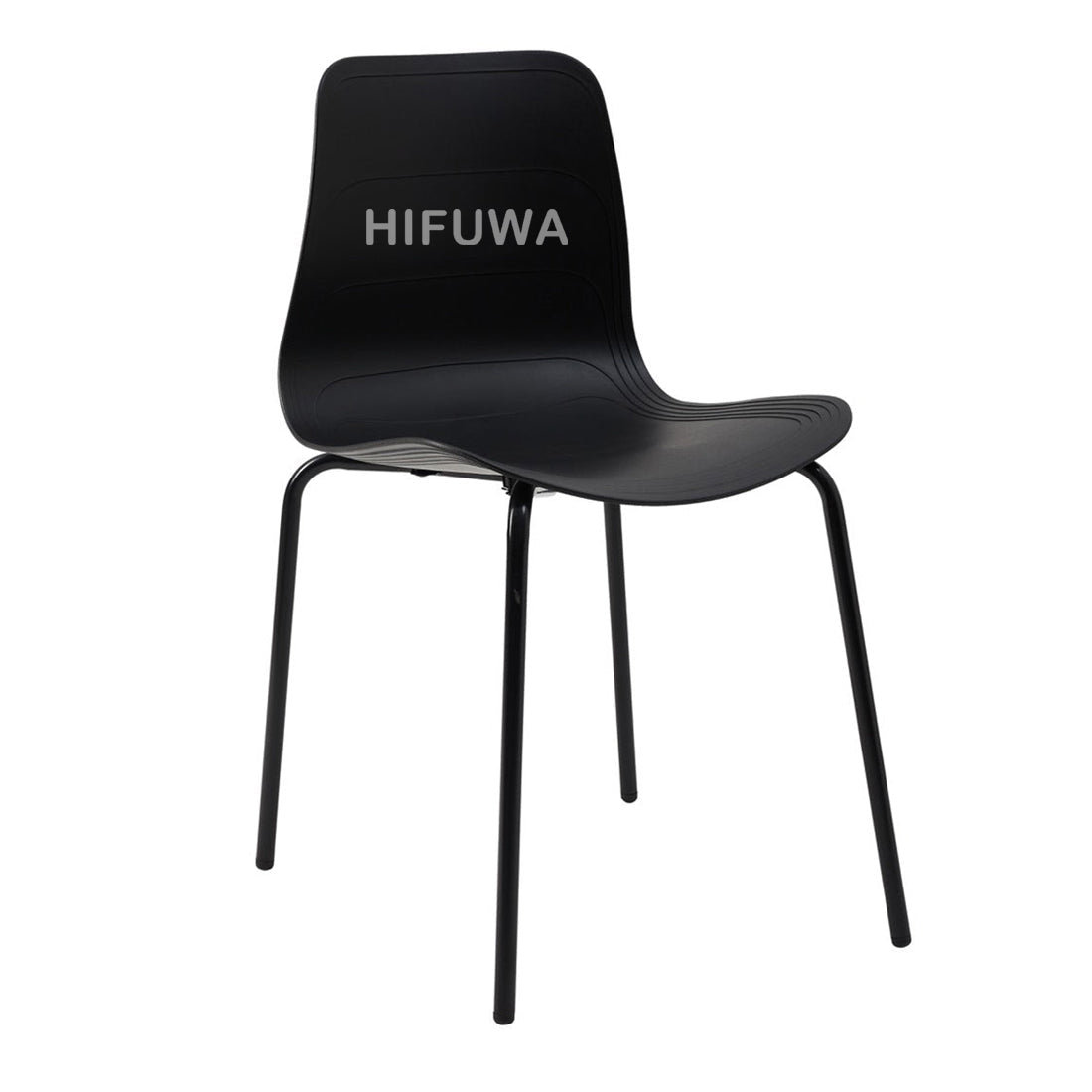Ghế nhựa chân sắt - HIFUWA-S (Đen)