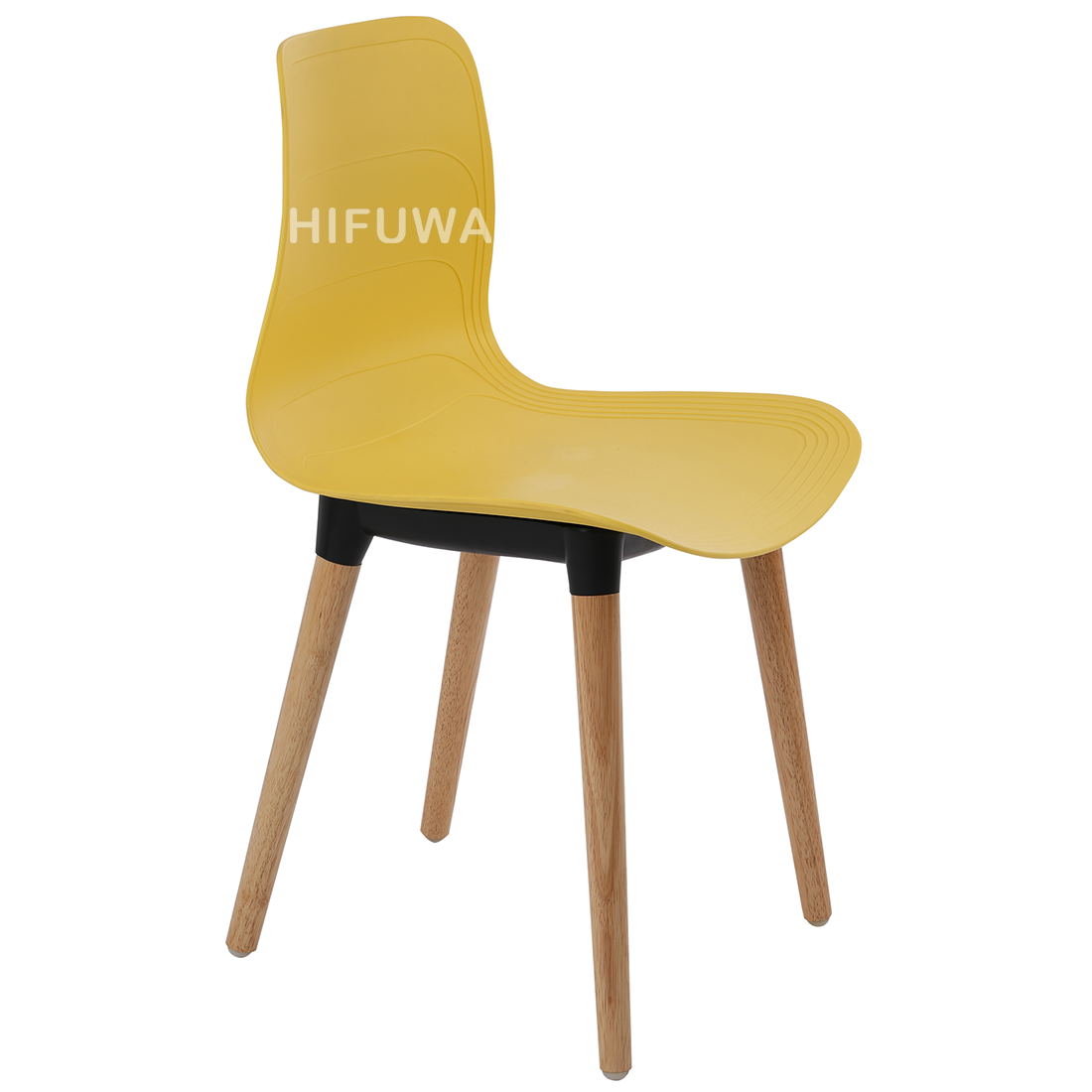 Ghế nhựa chân gỗ - HIFUWA-G (Vàng)