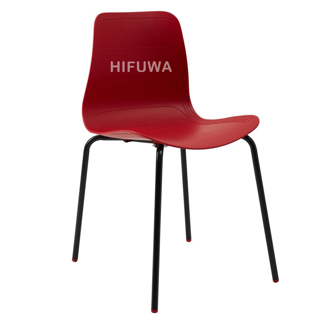 Ghế nhựa chân sắt - HIFUWA-S (Đỏ đậm)