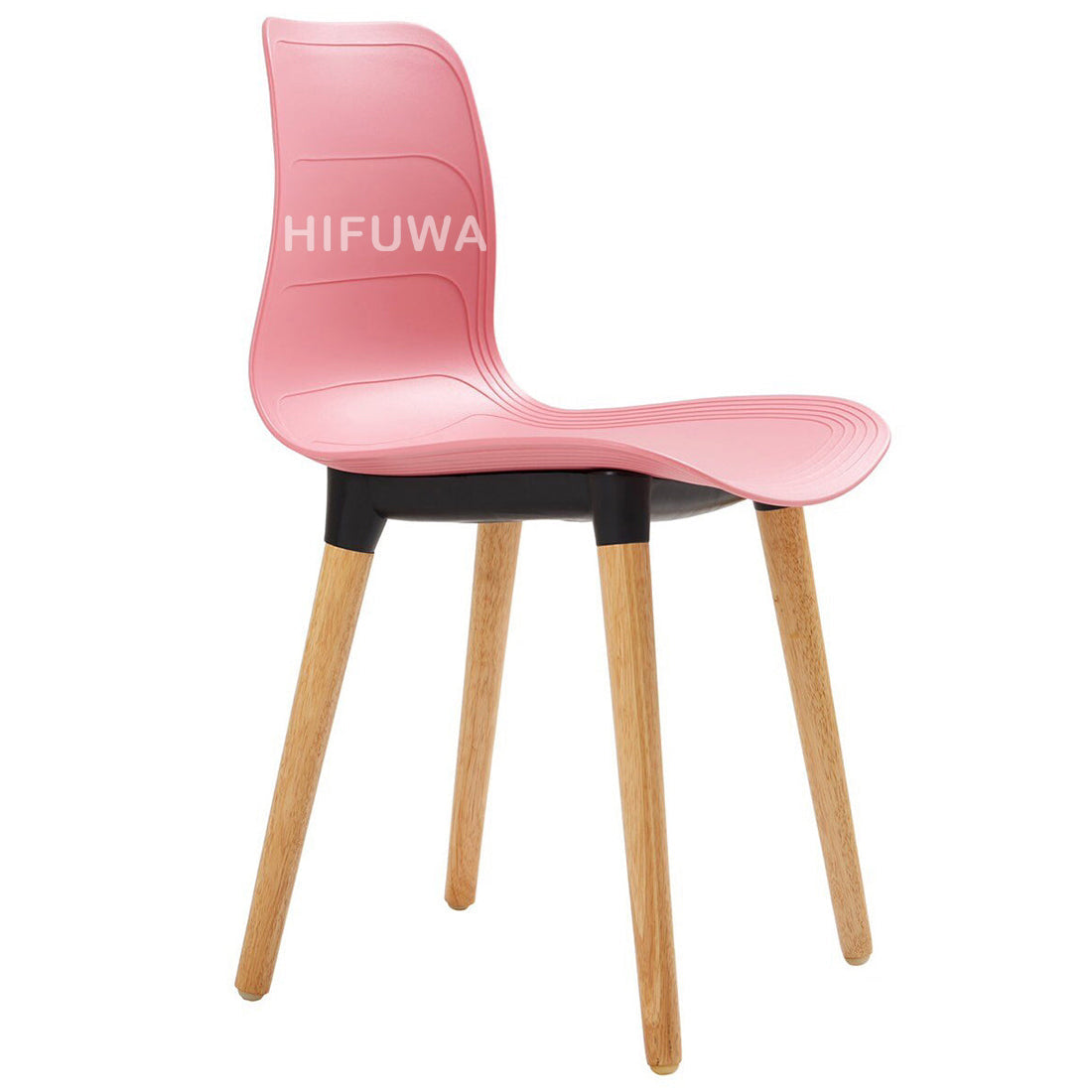 Ghế nhựa chân gỗ - HIFUWA-G (Hồng)