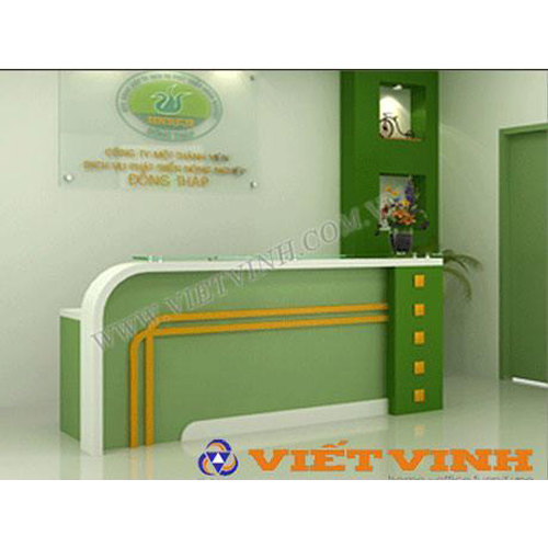 Quầy lễ tân Hoà Phát - quầy giao dịch QVV55