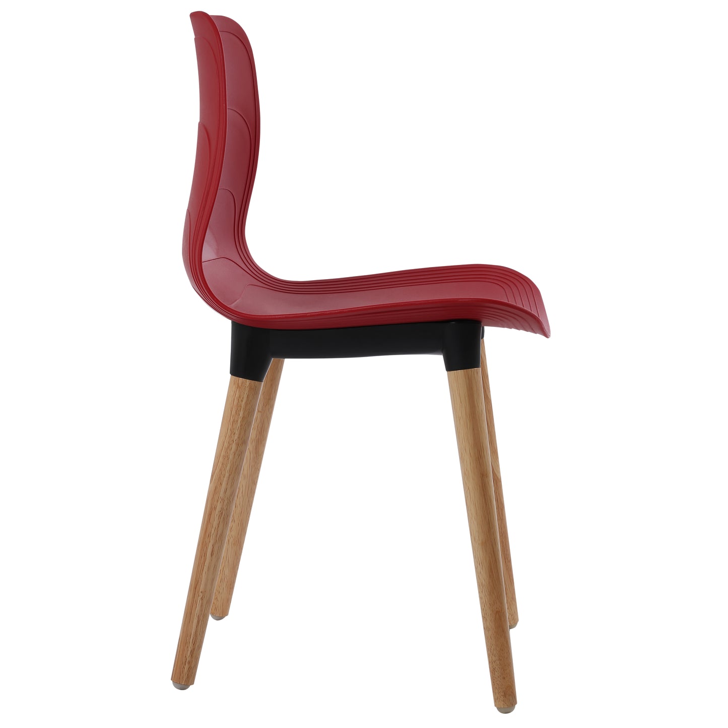 Ghế nhựa chân gỗ - HIFUWA-G (Đỏ đậm)