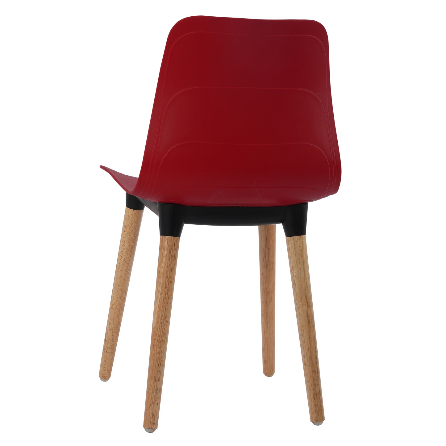 Ghế nhựa chân gỗ - HIFUWA-G (Đỏ đậm)